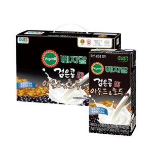 갤러리아_베지밀 검은콩과 아몬드호두 두유 190ml x 48팩+손잡이