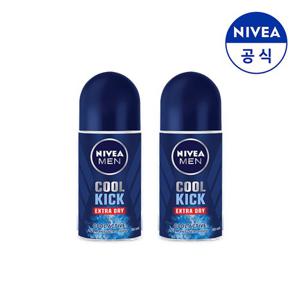 니베아 맨 데오드란트 롤온 쿨 킥 50ml X 2개