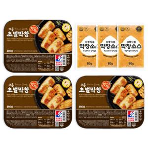 [와룡식품] 와룡막창 400g 3팩 (납작초벌,초벌,삶은,훈연,양념) + 막창소스 3팩