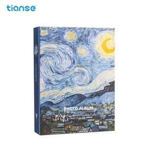 TEMU 1pc TIANSE 6 인치 200 포켓 별이 빛나는 하늘 아트 앨범, 크리 에이 티브 사진 앨범, 가족 커플 기념품 앨범, 가족을위한 절묘한 선물