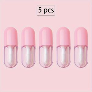 TEMU 5/10Pcs 2ml 리필 미니 립글로스 튜브 및 밤 병 DIY 립 오일 여행 지우기 립스틱 컨테이너 메이크업 액세서리 여성을위한