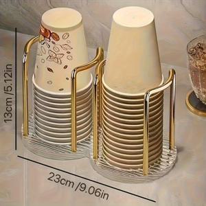 TEMU 다용도 아크릴 컵 홀더 - 가정, 카페, 사무실 및 호텔 사용에 이상적 | 일회용 종이컵에 완벽함