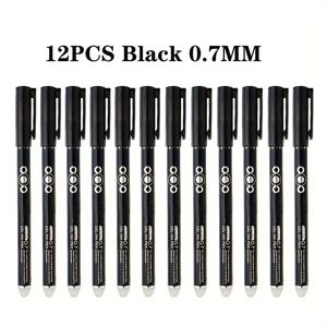 TEMU 12pcs 지우개 볼펜 지우개 0.7mm 지우개 롤러볼 펜 지우개 젤 펜 지우개 펜 학교 용품 사무용품