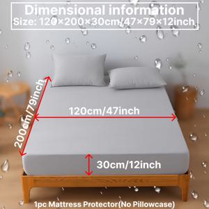 TEMU 부드럽고 통기성 좋은 방수 매트리스 보호대 - 고탄성, 쉬운 세척 단색 침대 시트, 침실, 게스트룸, 호텔, 기숙사용 (베개커버 및 삽입물 미포함), 크리스마스 선물|매트리스커버