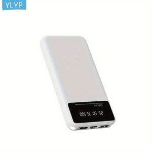 TEMU YLYP 10000mAh 폴리머 리튬 휴대용 충전기, 울트라 슬림 듀얼 USB 출력 파워 뱅크, 5V/2.1A USB-C & USB 범용 충전, LED 표시등, /아이폰 기기용 충전식 배터리 팩|보조배터리|보조배터리20000