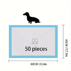 TEMU 20/40/50/100개의 고성능 흡수 강아지 기저귀 매트, 고흡수 강아지 화장실 매트, 요실금 및 여행용 강아지 매트리스에 이상적입니다.|배변패드