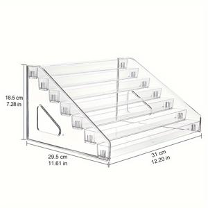 TEMU 7단 아크릴 디스플레이 스탠드 - 네일 폴리쉬, 패션 안경, 에센셜 오일 & 메이크업용 다용도 정리대 - 투명 안경 거치대, 욕실 액세서리