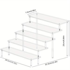 TEMU 1개 아크릴 디스플레이 스탠드, 3단 4단 5단 투명 향수 정리함, 블랜드 박스 디스플레이 스탠드, 디저트 컵케이크 랙, 장식 디스플레이 스탠드 미술 용품 보관함 및 정리함|향수