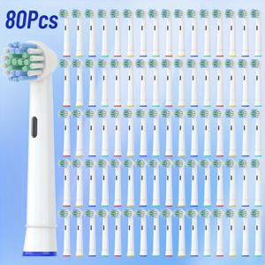 TEMU 오랄비 전동칫솔 헤드 교체용 80개 세트, D12 D16 D100 P4000 3757 Pro1000/3000/5000/8000/8500/8900에 적합한 칫솔 헤드