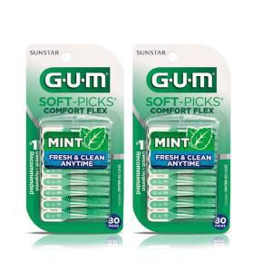 GUM 검 치과 부드러운 일회용 치간칫솔 코스트코 소프트픽 민트 컴포트플렉스(80p) 2개 3개