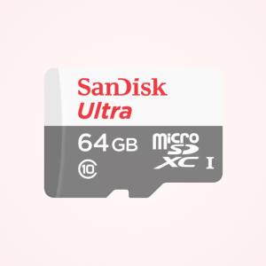 (특 가) 샌디스크 MicroSDXC 울트라 64GB 80MB/s C10 QUNS