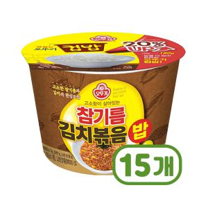 [기타]참기름김치볶음밥 고소하고 매콤한 즉석조리컵밥 259g x 15개