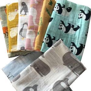 뜨거운 새 아기 담요 신생아 부드러운 유기농 면화 대나무 아기 Bibs Muslin Swaddle Wrap Feeding Burpy Towel Scarf Big Diaper