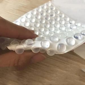 새로운 100Pcs 자기 접착제 라운드 실리콘 고무 범퍼 부드러운 투명 블랙 안티 슬립 충격 흡수기 피트 패드 댐퍼 핫 세일