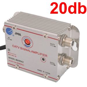 CATV TV 안테나 신호 증폭기 부스터 스플리터, 디지털 TV 입력, 2 출력, EU 플러그, 220V50, 60Hz, 8620SA2, 20dB