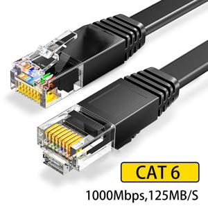이더넷 케이블 Cat6 플랫 케이블 기가비트 고속 1000Mbps 인터넷 케이블 RJ45 PC PS5 PS4 PS3 Xbox 용 차폐 네트워크 LAN 코드