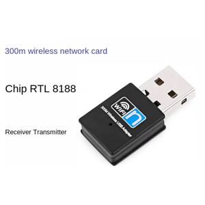 300Mbps 미니 USB 무선 Wifi 어댑터 Wi Fi 네트워크 LAN 카드 PC 데스크탑 컴퓨터 용 802.11b/g/n RTL8188 어댑터 네트워크 카드