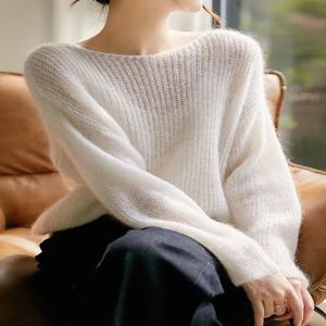 우아한 시스루 여성 스웨터 풀오버 루즈 점퍼 가을 겨울 부드럽고 따뜻한 여성 니트 스웨터 기본 솔리드 캐시미어상의