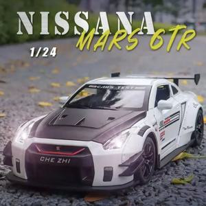 1:24 스카이 라인 Ares 닛산 GTR R34 R35 합금 스포츠카 모델 다이캐스트 금속 레이싱 카 모델 시뮬레이션 사운드 및 라이트 키즈 선물