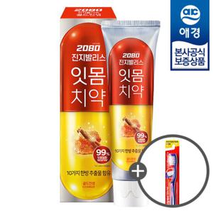 [애경]2080 진지발리스 치약 140g x10개 +칫솔1입 증정