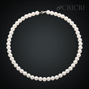 [CRICRI] 예쁜 18K 스와로브스키 크리스탈 진주 금 목걸이 45cm