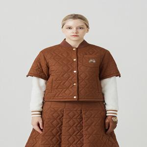 Quilting Half Sleeve Jumper_CAMEL