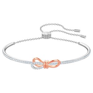 Lifelong Bow 뱅글, 리본, 화이트, 믹스 메탈 피니시