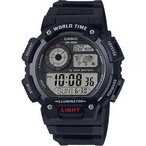 Casio 진본의 AE-1400WH-1AV World 시간 5 경보s 시계 [세금포함] [정품] 10 Year 배터리 New 손목시계 패