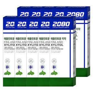 2080 자일리톨 애플민트향 치약 110g x 10개