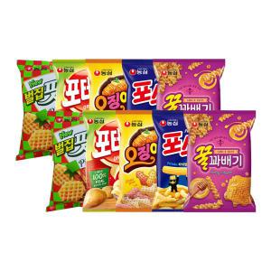 농심 오징어집, 78g, 2개 + 포스틱, 84g, 2개 + 꿀꽈배기, 90g, 2개 + 벌집핏자, 90g, 2개 + 포테토칩, 60g, 2개