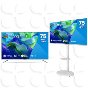 [5% 중 복 쿠 폰] 더함 75인치 IPS UHD QLED 스마트 TV 돌비 AI 구글3.0 홈시네마