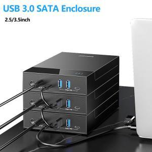 USB 3.0 SATA 인클로저 하드 드라이브 도킹 스테이션 포트 외장 박스 3.5 2.5 인치 SSD HDD 케이스용 20TB