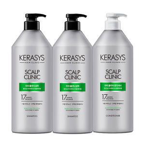 케라시스 클리닉 샴푸 두피클리닉, 980ml, 2개 + 린스 두피클리닉, 980ml, 1개