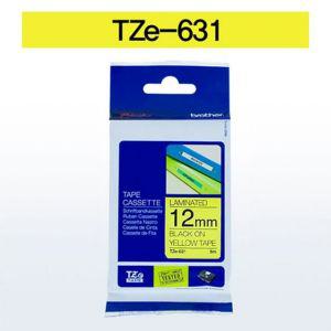 더 테이프카트리지 TZ631 12mm Yellow Bla 사무 기기 라벨 프린터 실 용지