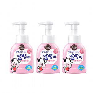 말랑이 버블 핸드워시 딸기 우유향 300ml 용기 3개입