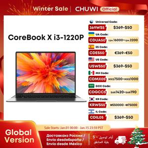 CHUWI 코어북 X 2024 노트북 i3-1220P, 10 코어, 14 인치 FHD IPS 스크린, 16GB RAM, 512GB SSD, 와이파이 6, 윈도우 11 게임용 노트북 PC