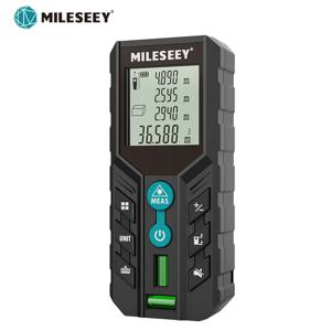 MILESEEY 레이저 거리 측정기, 레이저 테이프 측정, 이중 수평 버블 디지털 룰렛, D2 , 40M, 60M, 100M, 120M