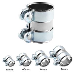 배기 클램프 스테인레스 스틸 45mm 50mm 55mm 60mm 65mm 70mm 76mm 배기 튜브 파이프 커넥터 조이너 슬리브 클램프 조정 가능한 팁
