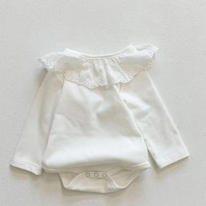 2023 아기 소녀 Romper 긴 소매 옷 달콤한 레이스 신생아 아기 Rompers 소녀 점프 슈트 봄 가을 아기 소년 Romper