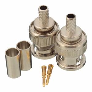100pcs BNC RG58 RG59 RG60 남성 플러그 압착 커넥터 CCTV 카메라 연결 Anpwoo BNC 통신 변환기 보안 IPC