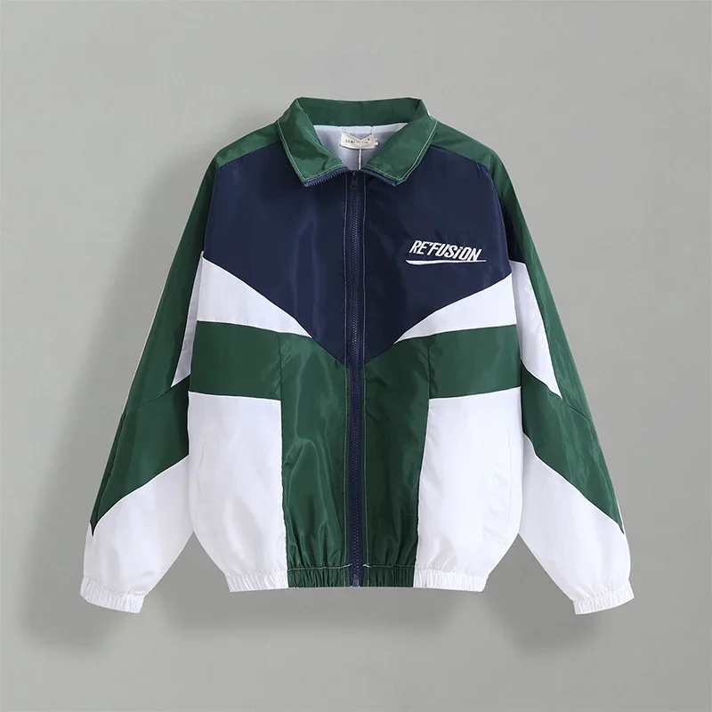 Varsity Jacket 남성 스트리트웨어 패치 워크 자수 폭격기 재킷 지퍼 코트 여성 커플 대학 스타일