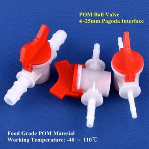 1 ~ 50pcs 4 ~ 25mm POM 볼 밸브 물방울 관개 시스템 호스 파고다 조인트 수족관 탱크 공기 펌프 정원 물 커넥터 파이프 밸브