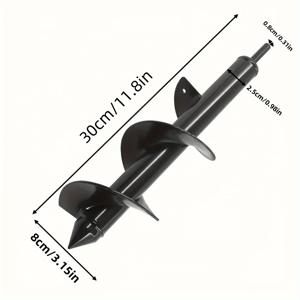 TEMU 1개 정원 전기 드릴 비트, 심기용, 꽃 심기 지면 드릴 비트, 정원 채소밭 묘목 드릴 비트, 소나무 토양 구덩이 파기 지면 드릴 비트