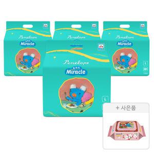 [추가증정]페넬로페 NEW 24시간 보송 Miracle 팬티 대형, 30PX4팩+ (로제휴대캡형1팩)