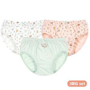 [바풀] PL SS38 115 아동팬티 순면 유아 여아 팬티 삼각 3매입 세트_P337621368