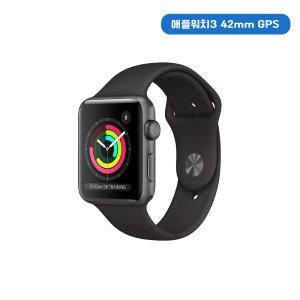 [오픈박스] 애플워치3 42mm GPS 스페이스그레이 알루미늄 케이스 블랙 스포츠밴드 MTF32KH/A