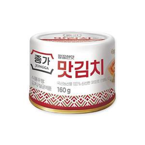 청정원 종가집 깔끔한 맛김치 통조림 160g 여행/캠핑/소포장/소분/국산재료/캔