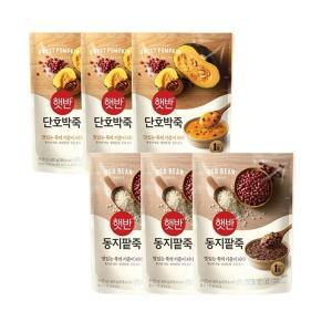 햇반죽 단호박죽 420g x3개+동지팥죽 420g x3개