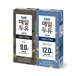 매일두유 혼합 검은콩 190ml 24팩+고단백 190ml 24팩