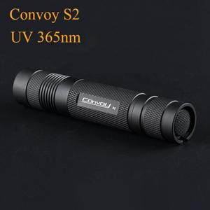 Convoy S2 UV 365nm 손전등 EDC 토치 미니 라이트 린터나 랜턴 자외선 18650